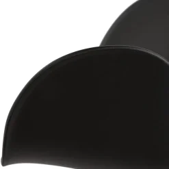 Chaise design scandinave 'PICATA' noire avec pieds en bois