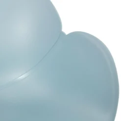 Chaise moderne 'FIDJI' bleue avec pieds en métal blanc