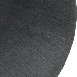 Chaise moderne 'ORIGAMI' en tissu gris foncé avec pieds en métal chromé