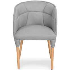 Chaise ou Fauteuil Cielo Tissu Gris Clair