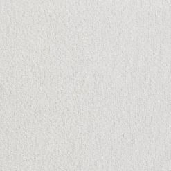 Chaise pivotante avec accoudoirs 'NOCTURN' en tissu bouclé blanc et métal noir