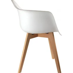 Chaise scandinave avec accoudoir blanc ORKNEY
