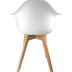 Chaise scandinave avec accoudoir blanc ORKNEY