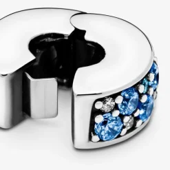 Charm Clip Pavé Bleu Pandora Moments