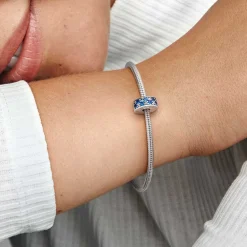 Charm Clip Pavé Bleu Pandora Moments