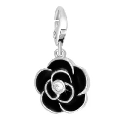 Charms Et Perles So Charm - CH0175-ARGENT - Charm Rose Noire