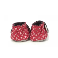 Chausson Bebe pour Garçon en cuir bleu marine