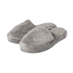 Chaussons Cosy Granite gris en coton