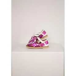 Chaussure en cuir tressé Alegria multi rose