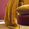 Chemin de lit en coton BYZANCE cuivre 90 x 240 cm