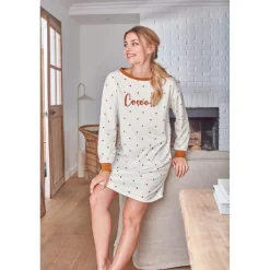 Chemise de nuit blanc cassé
