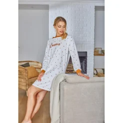 Chemise de nuit blanc cassé