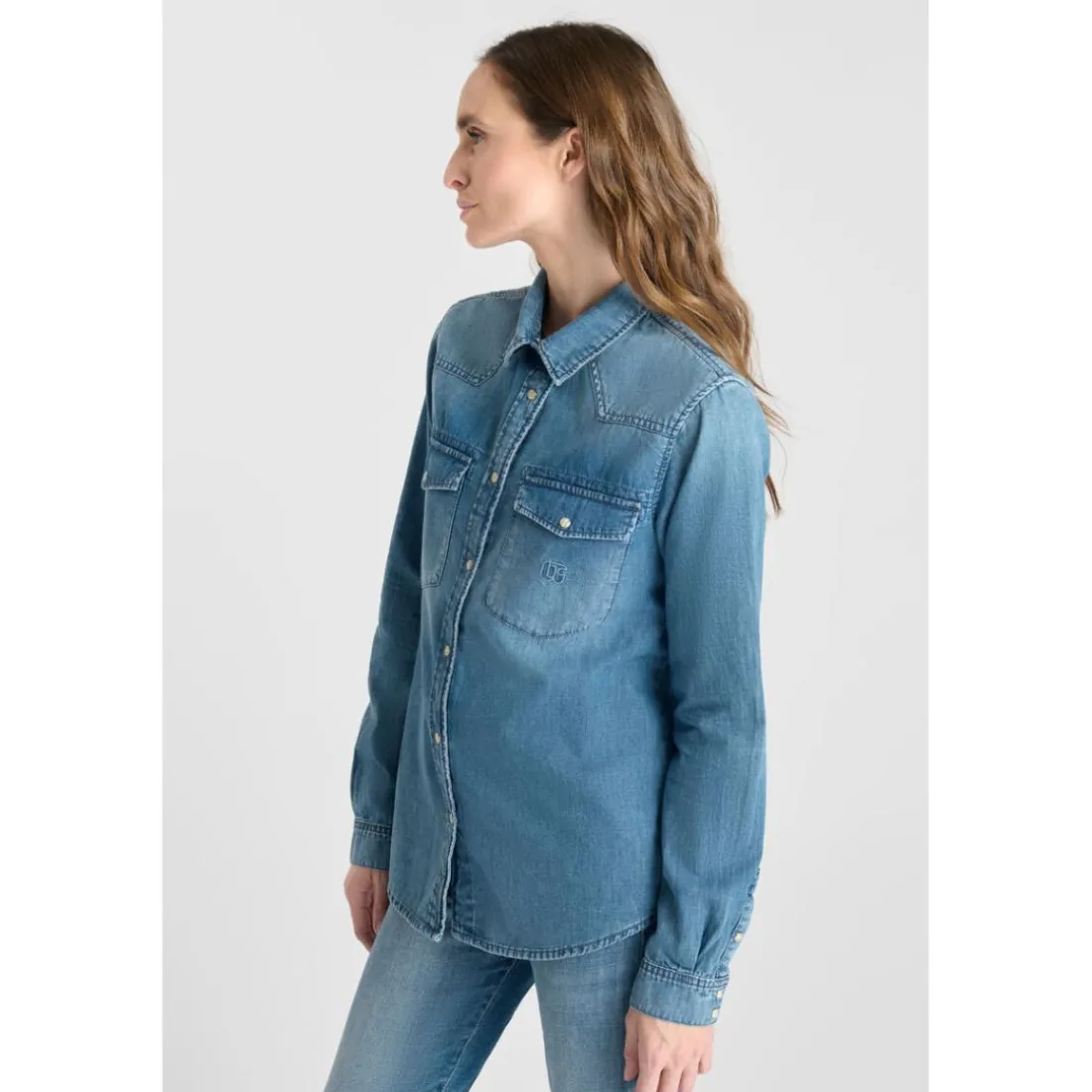Chemise en jeans BARBARA bleu Kali