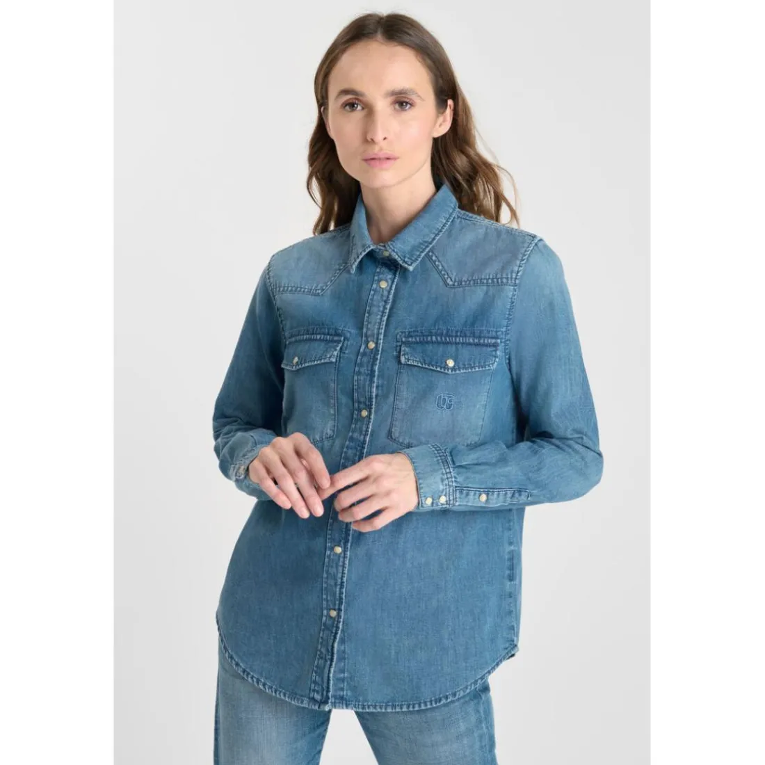 Chemise en jeans BARBARA bleu Kali