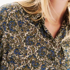 Chemise femme beige en viscose