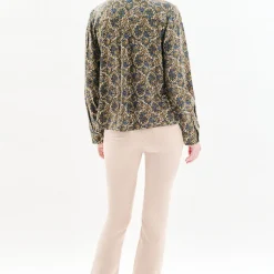 Chemise femme beige en viscose
