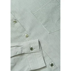 Chemise fille oversize Ginagi à rayures vertes en coton pour fille