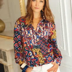 Chemise fluide Estelle bleu