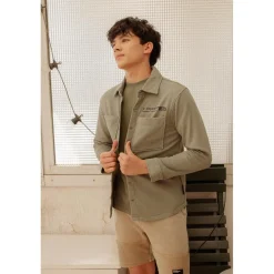 Chemise garçon PEDROBO kaki en coton Jett