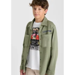 Chemise garçon PEDROBO kaki en coton Jett
