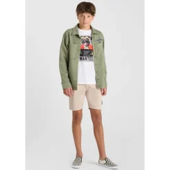 Chemise garçon PEDROBO kaki en coton Jett