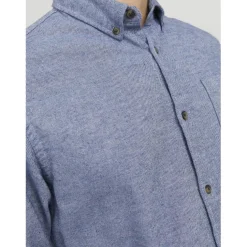 Chemise homme gris en coton Axel