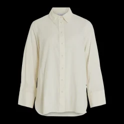 Chemise loose fit manches longues blanc en coton bio