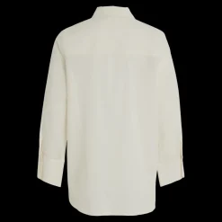Chemise loose fit manches longues blanc en coton bio