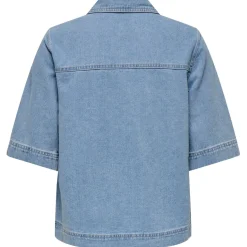Chemise manche courte en Jean ONLBELLE - Bleu Clair Kaye