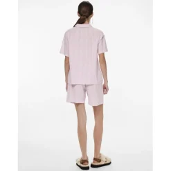 Chemise manches courtes Sally lavande en coton Uma