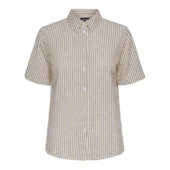 Chemise manches courtes Sally beige en coton Ava