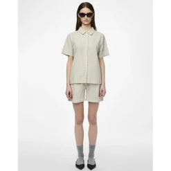 Chemise manches courtes Sally vert en coton Bella