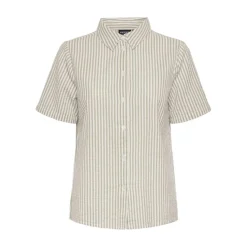 Chemise manches courtes Sally vert en coton Bella