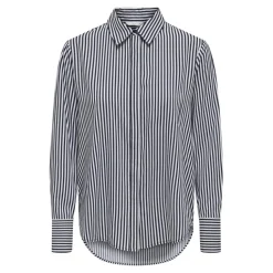 Chemise manches longues en viscose Ana noir;blanc