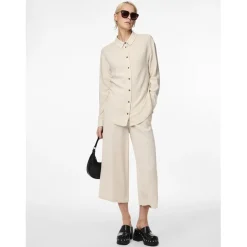 Chemise manches longues beige ficelle en viscose Vinsty Bree
