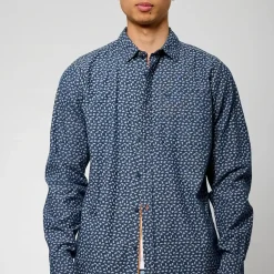 Chemise Manches Longues en coton BALEY bleu marine