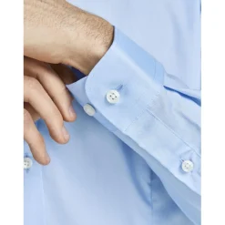 Chemise manches longues homme bleu ciel en coton