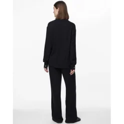 Chemise manches longues noir en viscose Vinsty Sara