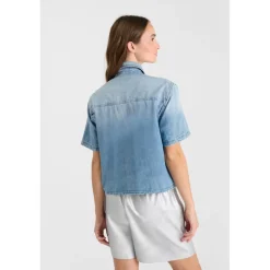 Chemise MONA bleu Iris en coton