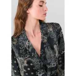 Chemise MORENA noir Lucie en viscose