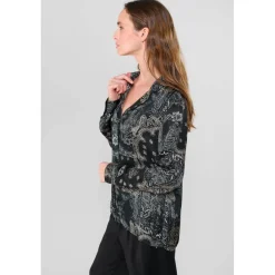 Chemise MORENA noir Lucie en viscose