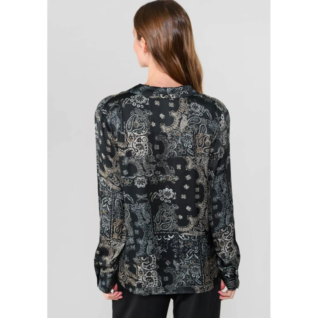 Chemise MORENA noir Lucie en viscose
