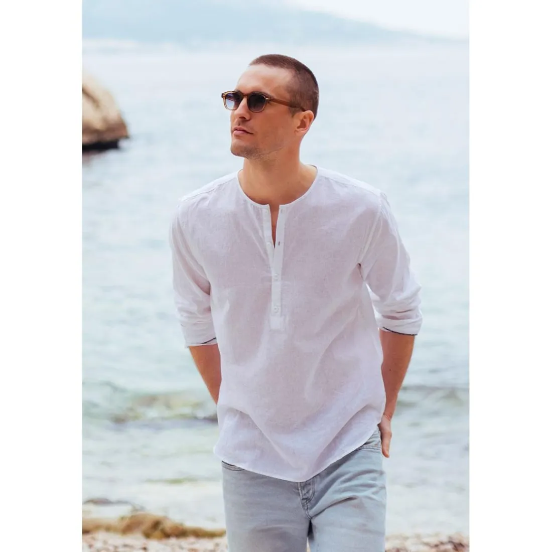 Chemise NATIS blanc Vern en coton