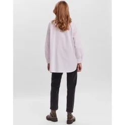 Chemise Regular Fit Col chemise Manches longues Oversize blanc