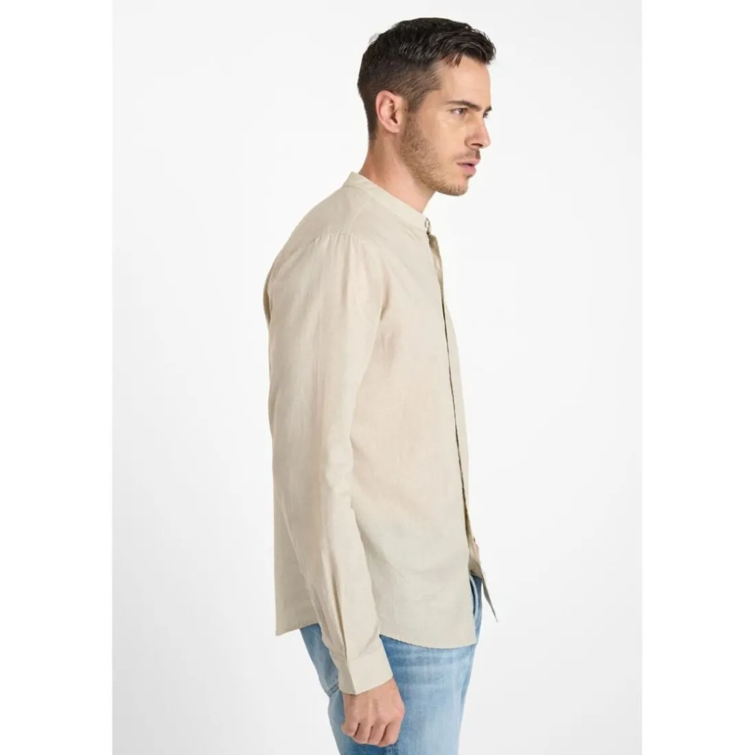 Chemise RELIS beige Luke en coton