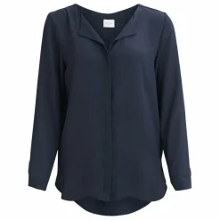 Chemisier manches longues femme Vila - Bleu Marine