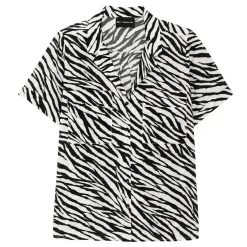 Chemisier MC à imprimé réédition Lola multicolore en viscose