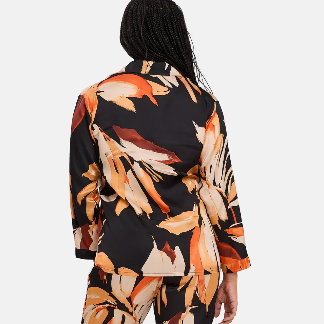Chemisier pyjama homewear - Noir en viscose