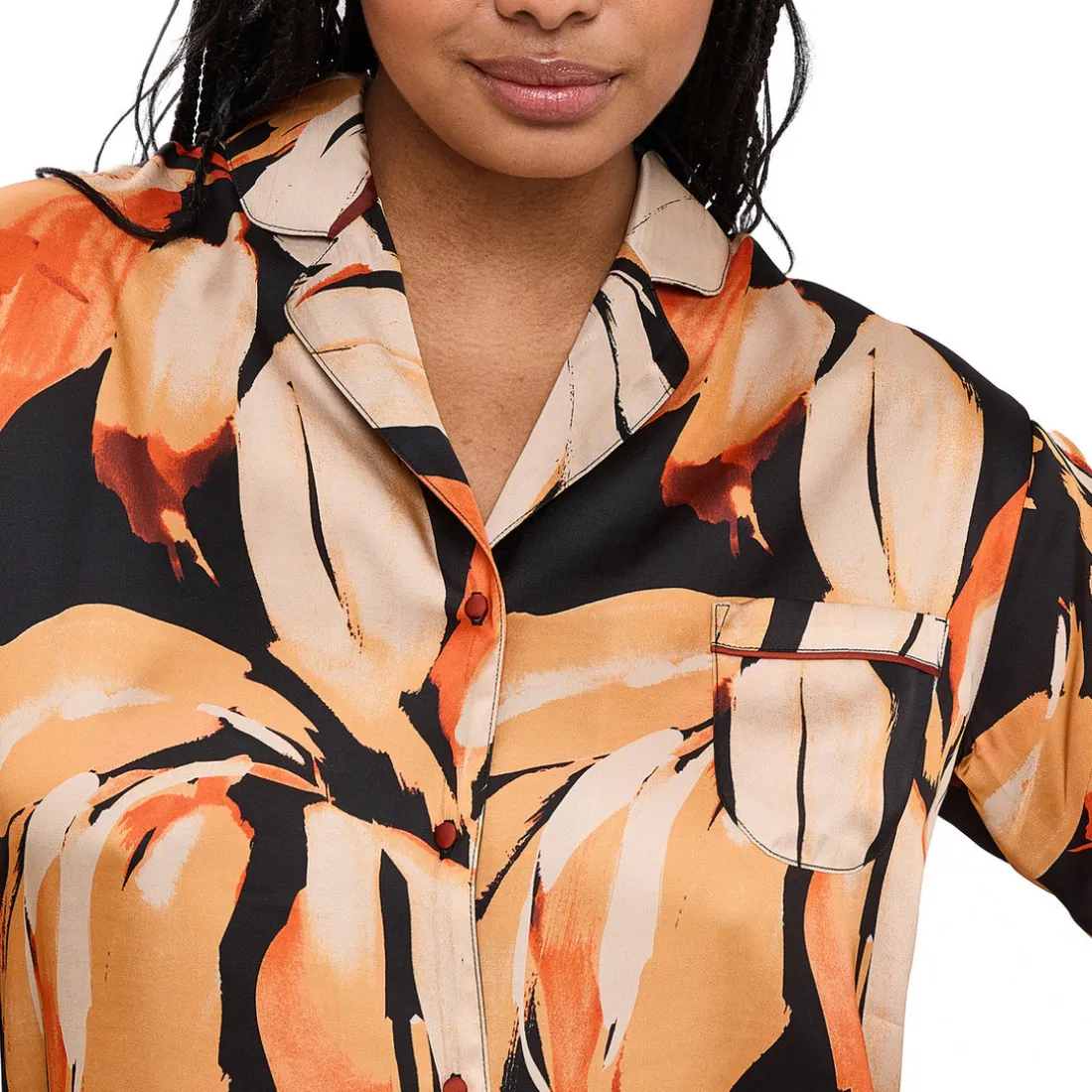 Chemisier pyjama homewear - Noir en viscose