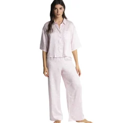 Chloé - Haut de pyjama manches trois quart rose